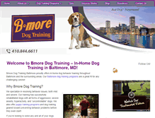 Tablet Screenshot of bmoredogtraining.com